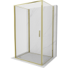 Mexen Exo-B 3S cabina doccia a 3 pareti battente 90 x 85 cm, trasparente, oro - 817-090-085-50-00-3S