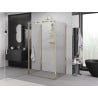 Mexen Exo-B 3S kabina prysznicowa 3-ścienna uchylna 85 x 95 cm, transparent, złota - 817-085-095-50-00-3S