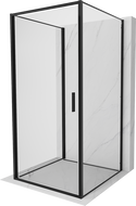 Mexen Exo-3S Duša kabīne 3-sienu veramā 70 x 70 cm, caurspīdīga, melna - 817-070-070-70-00-3S