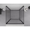 Mexen Exo-B 3S kabina prysznicowa 3-ścienna uchylna 75 x 75 cm, transparent, czarna - 817-075-075-70-00-3S