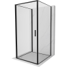 Mexen Exo-B 3S 3-wall hinged shower enclosure 95 x 95 cm, transparent, black - 817-095-095-70-00-3S