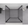 Mexen Exo-B 3S cabina doccia a 3 pareti apribile 95 x 95 cm, trasparente, nera - 817-095-095-70-00-3S