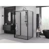 Mexen Exo-B 3S 3-sidig duschkabin 80 x 75 cm, transparent, svart - 817-080-075-70-00-3S