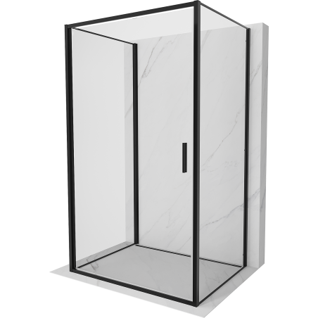 Mexen Exo-B 3S Duschkabine 3-seitig schwenkbar 85 x 75 cm, transparent, schwarz - 817-085-075-70-00-3S
