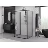 Mexen Exo-B 3S 3-seinäinen taittuva suihkukaappi 85 x 90 cm, läpinäkyvä, musta - 817-085-090-70-00-3S