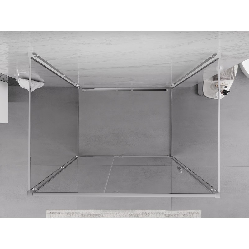 Mexen Exo-3S duša kabīne 3-sienu atverama 140 x 75 cm, caurspīdīga, hroms - 819-140-075-01-00-3S