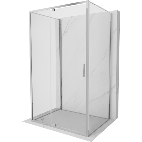 Mexen Exo-3S trīsdaļīgs dušas kabīne, 95 x 80 cm, caurspīdīgs, hroms - 819-095-080-01-00-3S