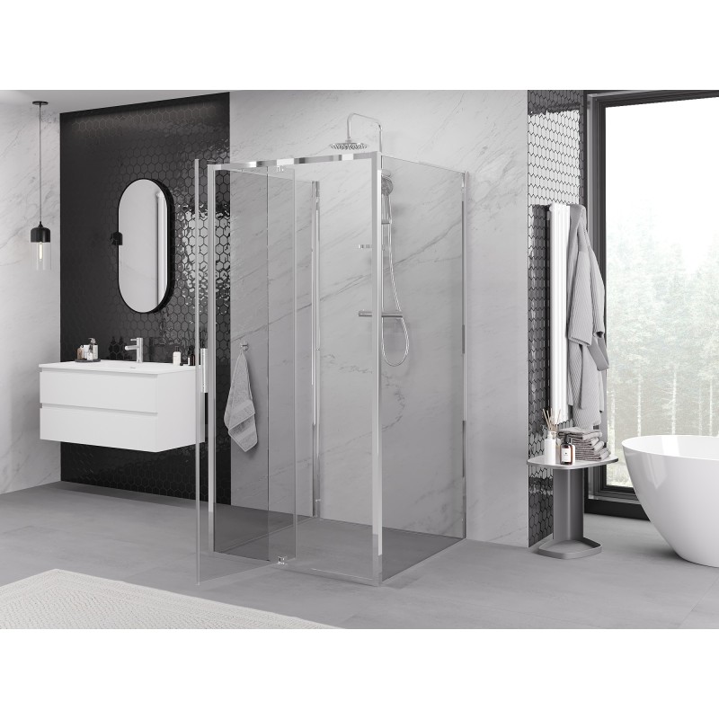 Mexen Exo-3S duša kabīne 3-sienas verama 90 x 90 cm, caurspīdīga, hromēta - 819-090-090-01-00-3S