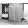 Mexen Exo-R 3S tredelad svängdusch 100 x 100 cm, transparent, krom - 819-100-100-01-00-3S