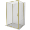 Mexen Exo-R 3S 3-zijdige douchecabine met draaideur 95 x 75 cm, transparant, goud - 819-095-075-50-00-3S