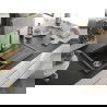 Mexen Bruno granieten wastafel 1-kompartement met afdruiprek 795 x 495 mm, zwart/zilver metallic, sifon chroom - 6513791010-73