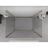 Mexen Exo-R 3S cabina de ducha abatible de 3 lados, 155 x 80 cm, transparente, dorada - 819-155-080-50-00-3S