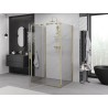 Mexen Exo-R 3S duschkabin 3-väggars vikbar 90 x 85 cm, transparent, guld - 819-090-085-50-00-3S