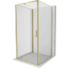 Mexen Exo-R 3S 3-külgpaneeliga avatav dušinurk 90 x 90 cm, läbipaistev, kuldne - 819-090-090-50-00-3S