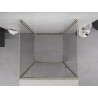 Mexen Exo-R 3S cabina de ducha abatible de 3 lados 90 x 90 cm, transparente, dorada - 819-090-090-50-00-3S