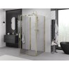 Mexen Exo-R 3S cabine de duche 3-paredes dobrável 100 x 100 cm, transparente, dourada - 819-100-100-50-00-3S