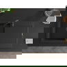 Mexen Leo Granitspüle 1-Becken mit Abtropffläche 900 x 500 mm, Schwarz/Silber Metallic, schwarzer Siphon - 6501901010-73-B