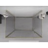 Mexen Exo-R 3S duschkabin 3-väggig 135 x 110 cm, transparent, guld - 819-135-110-50-00-3S