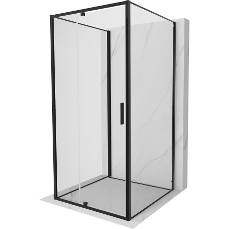 Mexen Exo-R 3S 3-väggars duschkabin 90 x 90 cm, transparent, svart - 819-090-090-70-00-3S