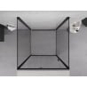 Mexen Exo-R 3S 3-väggars duschkabin 90 x 90 cm, transparent, svart - 819-090-090-70-00-3S