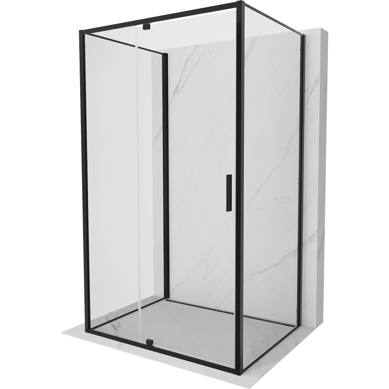 Mexen Exo-R 3S καμπίνα ντους 3-πλευρική ανοιγόμενη 160 x 70 cm, διάφανη, μαύρη
