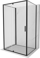 Mexen Exo-3S 3-sienu dušas kabīne ar veramām durvīm 125 x 75 cm, caurspīdīga, melna - 819-125-075-70-00-3S