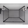 Mexen Exo-3S 3 sienu dušas kabīne ar veramām durvīm, 135 x 85 cm, caurspīdīga, melna - 819-135-085-70-00-3S