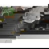 Mexen Andres Granitspüle 1,5-Becken mit Abtropffläche 1000 x 500 mm Schwarz/Silber Metallic, Siphon Gold - 6515101510-73-G