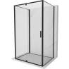 Mexen Exo-R 3S kabina prysznicowa 3-ścienna uchylna 100 x 95 cm, transparent, czarna - 819-100-095-70-00-3S