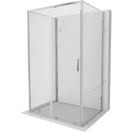Mexen Exo-S 3S Duschkabine 3-seitig schiebbar 95 x 75 cm, transparent, chrom - 8151-095-075-01-00-3S