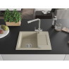 Mexen Enzo fregadero de granito de 1 cubeta con escurridor y grifo de cocina Duero, beige - 6506-69-671600-00