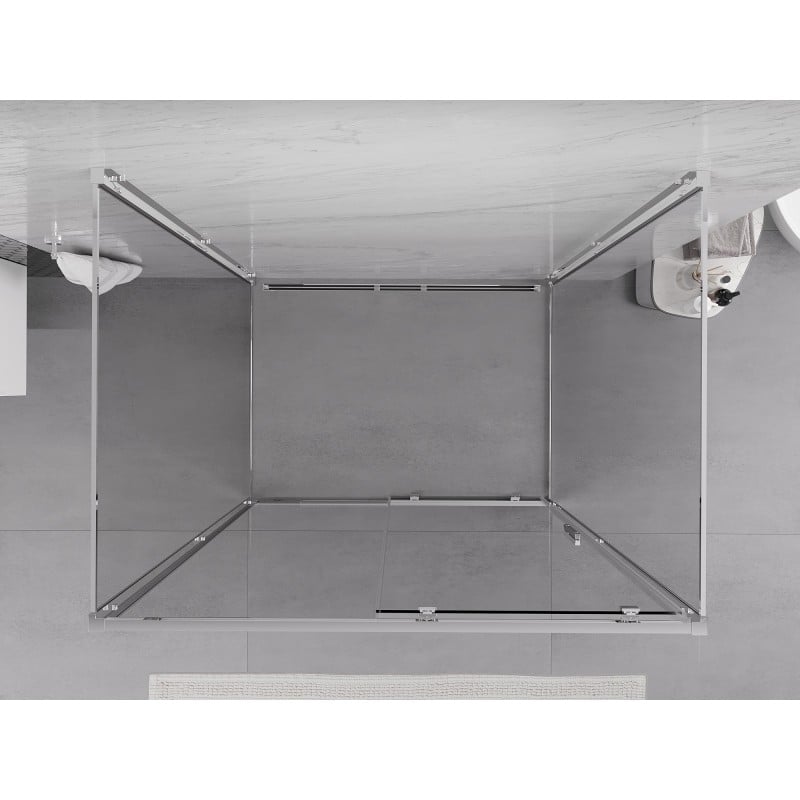 Mexen Exo-3S kabina prysznicowa 3-ścienna rozsuwana 95 x 85 cm, transparent, chrom - 8151-095-085-01-00-3S