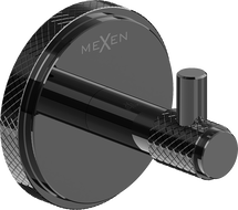Mexen Gravo crochet à serviette, chrome noir - 70A93011-73