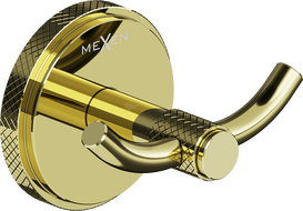 Mexen Gravo διπλός γάντζος για πετσέτα, χρυσός - 70A93012-50