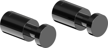 Mexen Loop crochet pour serviette (2 pièces), chrome noir - 70A71011-73