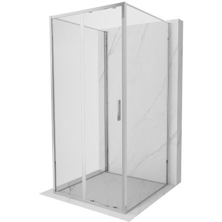 Mexen Exo-3S kabina prysznicowa 3-ścienna rozsuwana 90 x 90 cm, transparent, chrom - 8151-090-090-01-00-3S