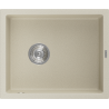 Mexen Pedro granit gootsteen 1-komerig 560 x 460 mm, beige, sifon chroom - 6508561000-69