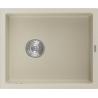 Mexen Pedro Granitspüle einbecken mit Abmessungen 560 x 460 mm, beige, Siphon Chrom - 6508561000-69
