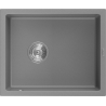 Mexen Pedro fregadero de granito de 1 cubeta 560 x 460 mm, gris, sifón cromado - 6508561000-71