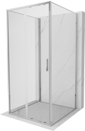 Mexen Exo-S 3S cabina doccia 3 pareti scorrevole 110 x 110 cm, trasparente, cromo - 8151-110-110-01-00-3S