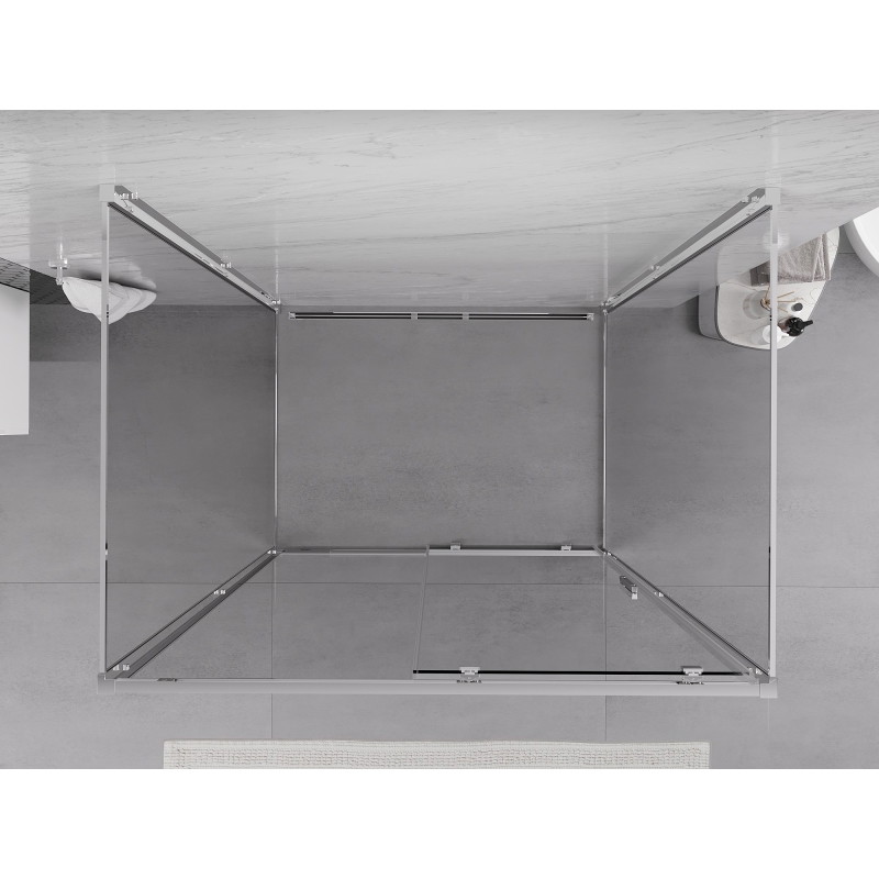 Mexen Exo-S 3S cabina doccia scorrevole a 3 lati 120 x 110 cm, trasparente, cromo - 8151-120-110-01-00-3S