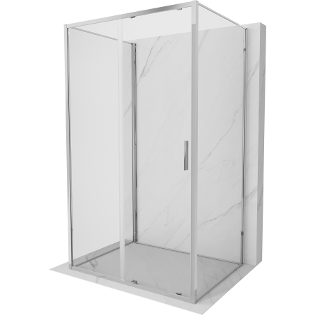 Mexen Exo-3S 3-sienu bīdāma dušas kabīne 140 x 110 cm, caurspīdīga, hromēta - 8151-140-110-01-00-3S