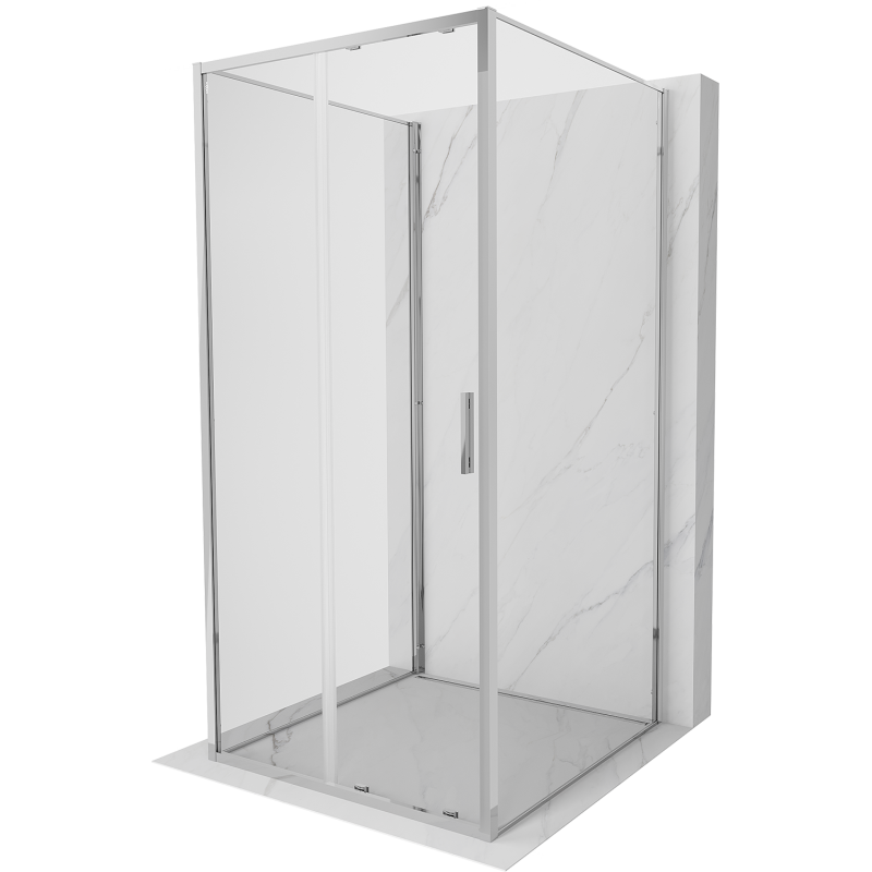 Mexen Exo-3S kabina prysznicowa 3-ścienna rozsuwana 120 x 120 cm, transparent, chrom - 8151-120-120-01-00-3S