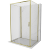 Mexen Exo-3S trīs sienu bīdāmā dušas kabīne 90 x 70 cm, caurspīdīga, zelta - 8151-090-070-50-00-3S