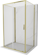 Mexen Exo-S 3S 3-seinäinen suihkukoppi, liukuovi, 90 x 85 cm, läpinäkyvä, kultainen - 8151-090-085-50-00-3S