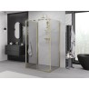 Mexen Exo-3S 3-sienu bīdāms dušas kabīne 135 x 85 cm, caurspīdīga, zelta - 8151-135-085-50-00-3S