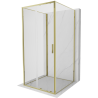 Mexen Exo-S 3S 3-wall sliding shower cabin 90 x 90 cm, transparent, gold - 8151-090-090-50-00-3S