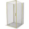 Mexen Exo-3S dušas kabīne 3-sienu bīdāmā 95 x 95 cm, caurspīdīgs, zelta - 8151-095-095-50-00-3S