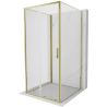 Mexen Exo-3S kabina prysznicowa 3-ścienna rozsuwana 110 x 110 cm, transparent, złota - 8151-110-110-50-00-3S
