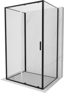 Mexen Exo-S 3S 3-seitige Duschkabine, Schiebetür, 100 x 70 cm, transparent, schwarz - 8151-100-070-70-00-3S